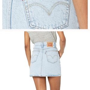Levis deconstructed mini skirt light wash 31